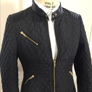 Women’s Quilted Moto Jacket w/ Vegan Leather Trim